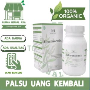GLUCONORMIX original asli obat herbal atasi diabetes kencing manis dan menurunkan kadar gula ampuh resmi BPOM