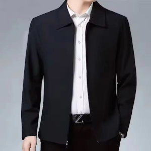 ManStyle-a Bomber Jacket for Men with Zipper and Pockets Polo Neck Windbreaker Motorcycle Jackets