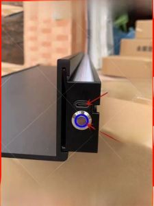 New Aluminum Alloy Shelf Rack Integrated Battery Rechargeable LED Lighting Display Stand Modern Minimalist Living Room Luxury