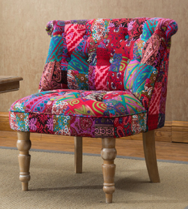 European Style Sofa Three Seater Fabric Artistic Floral Pattern Small Size Bedroom Living Room Shop Wood Crafted Adult Use