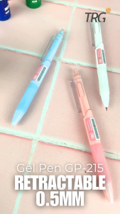 TRG Retractable Gel Pen GP-215 0.5mm - Pulpen Bolpen Pena Gel Hitam 05 mm TRG