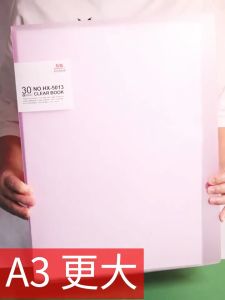 Clear Book A3 Clear Folder File Organizer Transparent A3/8K Clearbooks Paper Storage 30/60Pages Display Book Presentation Book 44x32cm