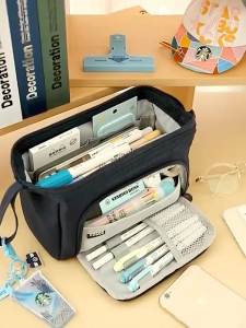 Kawaii Pencil Case Large Capacity Cosmetic Bag Cute Pouch Box Back to School Pen Bag Supplies Korean Stationery
