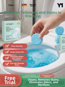 Yinian | Deodorizing Toilet Cleaner Tablets Stain Removal Odor Elimination