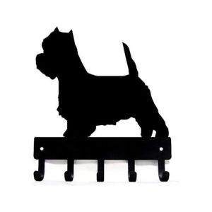 CIFBUY Westie Art Metal Dog Key Rack Wall Hook Sắt Trang Trí Nội Thất Nhà Tổ Chức Cho Phòng Khách Treo Lưu Trữ