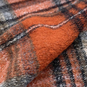 Vải Len Dệt Kim Họa Tiết Kẻ Caro Màu Đỏ Và Màu Nâu Thiết Kế Áo Khoác Mùa Thu Đông Vải DIY Thủ Công Vải Mút Đệm Vải Trang Trí