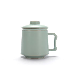 Ceramic Tea Cup with Strainer and Lid