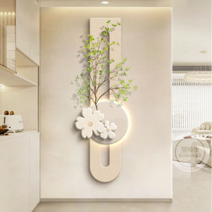 Entry Door Entrance Painting Scandinavian Cream Style Living Room Corridor End Hanging Painting Three-Dimensional Sandstone Fancy Mural