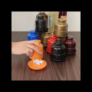 Professional Dice Cup With Lid and 5 Dices for Bar KTV Drinking Games