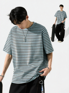 SZON | Summer New Vintage Lazy American Round Neck Half Sleeve Casual Cotton T-Shirt