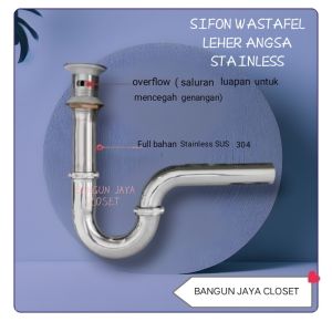Sifon leher angsa stainless/sifon wastafel stainless/sifon pembuangan air wastafel
