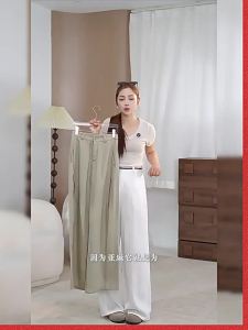 XIANGHOUMINCHU | Relaxed Lightweight Drape Tencel Linen Wide-leg Casual Pants 2026 Summer