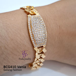 Gelang Wanita Vania Mata Rante Sisik Naga & Lapis Emas Anti Karat