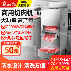 High Power Electric Stainless Steel Commercial Meat Cutter Machine Vertical Slicer Meat Grinder Kitchen Appliance