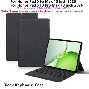 AJIUYU | TouchPad Keyboard For Honor Pad X9b Max 2026 Case Funda for HONOR Pad X9b Max 13 inch YAG-W09 YAG-W19 Tablet Stand Cover Folio