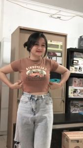 SH - COD California Car Knit RIB Crop Top / Fashion Wanita Kekinian Terlaris / Baju Wanita Crop Top Termurah / Atasan Wanita Kasual / Pakaian Wanita Model Terbaru