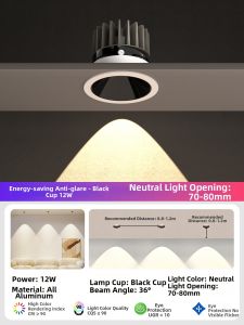 jiuxin lighting | Anti-glare Wash Wall Spotlight 75mm