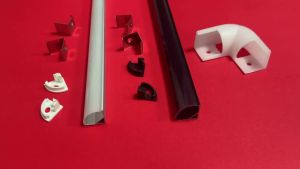 1-30Pcs/lot LED Aluminum profile 0.5m/pcs U/V shape Corner for 5050 2835 LED Strip Bar Lamp channel Holder White/Black Cover