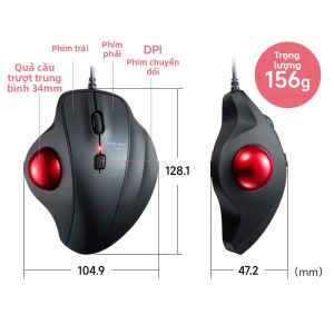 Sanwa Supply | Chuột Trackball Không Dây Thiết Kế CAD Thoải Mái Im Lặng