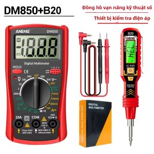 ANENG | Máy Đo Vạn Năng Kỹ Thuật Số ANENG DM850 Đồng Hồ Đo Điện Áp Và Điện Trở Hai Chức Năng Kèm Bút Tua Vít Dụng Cụ Sửa Chữa Điện Máy Dò Điện Áp 0~600V