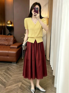 Slimming V-Neck Ice Silk Knit Cardigan for Summer