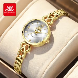 OPK Watch For Women Original Waterproof 2025 New Elegant Luxury Fashion Stainless Steel Strap Small Dial Womens Watches