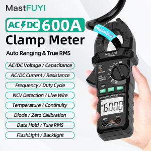 MASTFUYI Digital Clamp Meter Multimeter True RMS AC/DC Current Voltage Multifunction High Precision Intelligent Anti-Burn