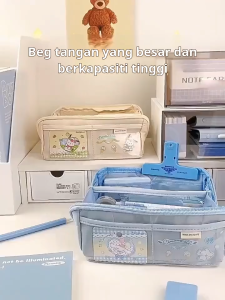 Pencil Case Pen Box Stationery organizer Cosmetic Bag Pen Case kotak pensel large capcity clear PVC