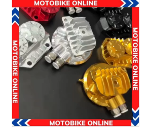 Bộ nắp đầu bò CNC (nắp lớn có ông thông hơi và cảm biến nhiệt FI) gắn Wave_Dream_màu đỏ