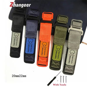 Zhangeer 20mm 22mm Quick Release Nylon Universal Watch Strap Replacement Watchband Men Wristband Durable Breathable Bracelet Watches Accessories With Tool