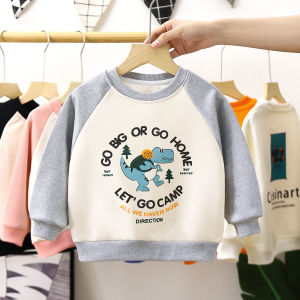 New 2025 Childrens Sweatshirt Loose Long Sleeve Base Shirt for Boys And Girls Spring Autumn Season Polyester Fabric Casual Style