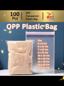 100 Pcs Transparent OPP Plastic Bag Plastik Beg Self Adhesive Resealable Sticker Bag Clear Transparent Packaging 113