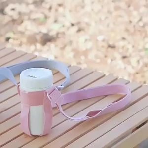 Adjustable Strap Insulated Water Bottle Carrier Bag Portable Tumbler Holder Outdoor Camping Hiking Storage Pouch