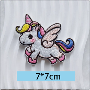 DUTRIEUX | Cute Rainbow Horse Self Adhesive Embroidery Patch Paste Stationery Booklet Decoration Clothing Backpack DIY Accessories