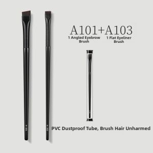FENGMANTING | Precision Eyeliner Brush Eyebrow Powder Brush Concealer Brush Flat Eyeshadow Brush Set
