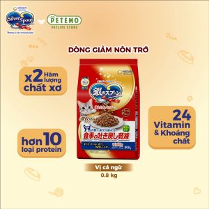 Hạt mèo Silver Spoon Thức ăn cho mèo mọi lứa tuổi 1kg Petemo Pet Shop