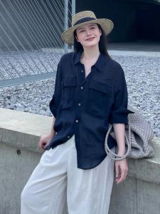 YUFUQING | Loose Fit Long Sleeve Polo Collar Shirt Womens Style Casual Comfortable Loose Feeling Slimming Top Early Autumn New Arrival