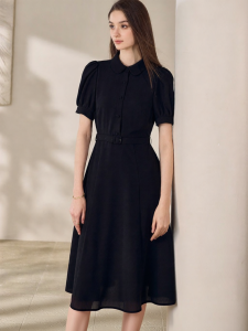 Roey s house | Elegant Peter Pan Collar A-Line Summer Dress