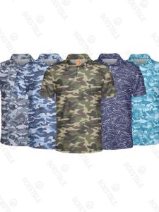 Quick-Drying Breathable Camouflage Short-Sleeve T-Shirt Fishing Clothing Youth Fashion Summer Sportswear Thin Material Polo Shirt