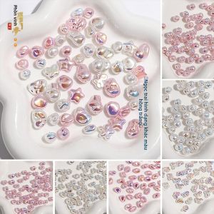 Hạt Ngọc Trai ABS Màu Trắng Hạt Rời Thủ Công Hạt Trang Trí Tóc Hạt Phụ Kiện Thời Trang Trang Sức Thủ Công Phụ Kiện Thời Trang