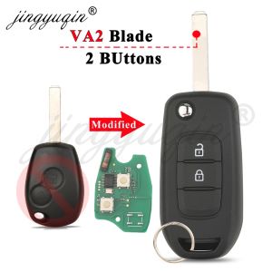 jingyuqin Remote Modified ID46/4A Chip 433MHz Flip Car Key For Renault Logan Master Twingo Clio Kangoo Modus Trafic Dacia Nissan