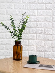 Wallpaper วอลเปเปอร์ติดผนัง 3D วอลเปเปอร์สีพื้น วอลเปเปอร์ลายอิฐ สติกเกอร์ติดผนัง มีกาวในตัว กันน้ำ กันชื้น คุณภาพดี ทนทาน พร้อมส่งในไทย