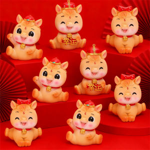2026 New Year Desk Ornament Zodiac Horse Mascot Figurine Chinese Style Lucky Car Dashboard Decor New Year Gift (In stock)