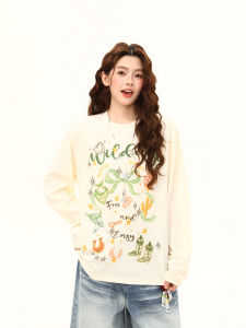WILDAZI | American Retro Hand-drawn Print Summer Long-sleeve Lightweight Sun-protective Shirt
