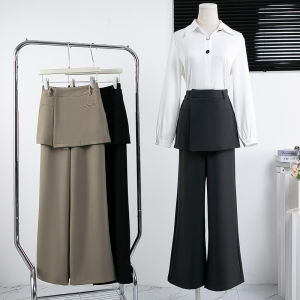 AIYITI | High-End Loose-Fitting Straight Leg Maxi Pants for Plus Size Women