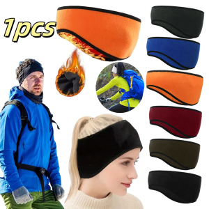 1pcs Warm Fleece Earmuffs Headband Soft Windproof Portable Outdoor Sports Skiing Running Cycling Cold Weather Cold-Proof Cover