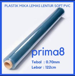 Plastik Mika Lemas Lentur Soft PVC Bening Tebal 070mm Lebar 122cm Mika Taplak Meja Ecer Meteran