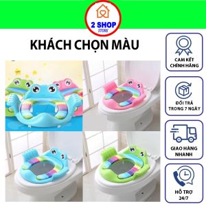 Miếng lót thu nhỏ bồn cầu cho bé nắp bồn cầu bệ lót bồn cầu hình ếch ngộ nghĩnh cho bé yêu - 2SHOP Store