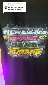 KAOS RENCANA MATANG COTTON COMBED 24S (LEBIH TEBAL DARI 30S) ADEM NYAMAN DI PAKAI DAYA SERAP KERINGAT TINGGI