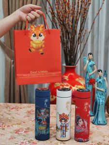 Termos LED Imlek CNY Hampers Shouvenir/ Tumbler Botol Minun Air Panas Stainless Steel